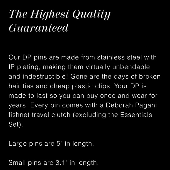 Deborah Pagani Small Gold Hair Pin - Picture 3 of 6